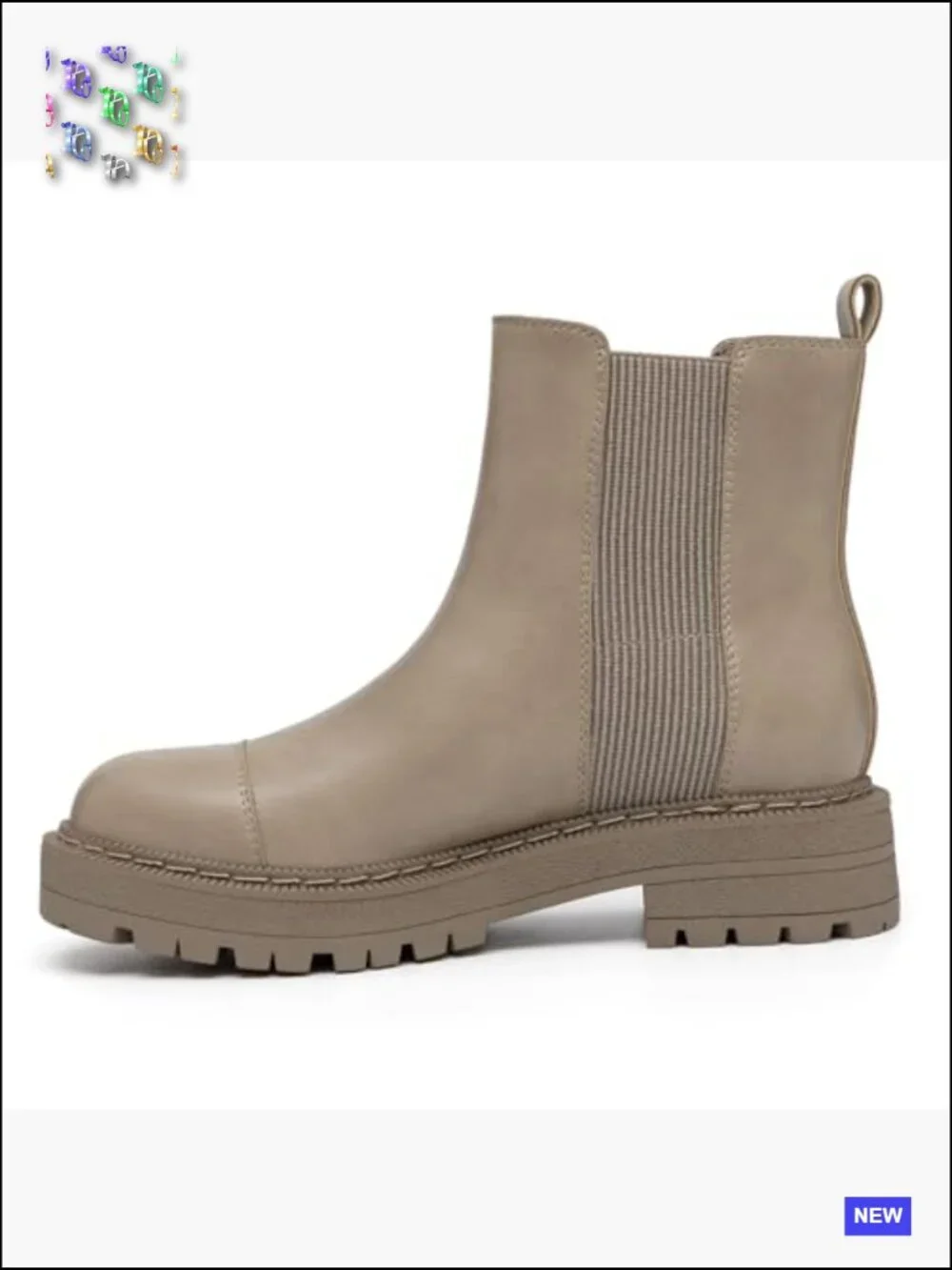 Chelsea Boots Platform Chunky Heel Slip On Elastic Lug Sole Ankle Booties